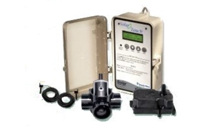 Pentair 521592 SolarTouch solar pool heating control system with 3-way valve and temperature sensors
