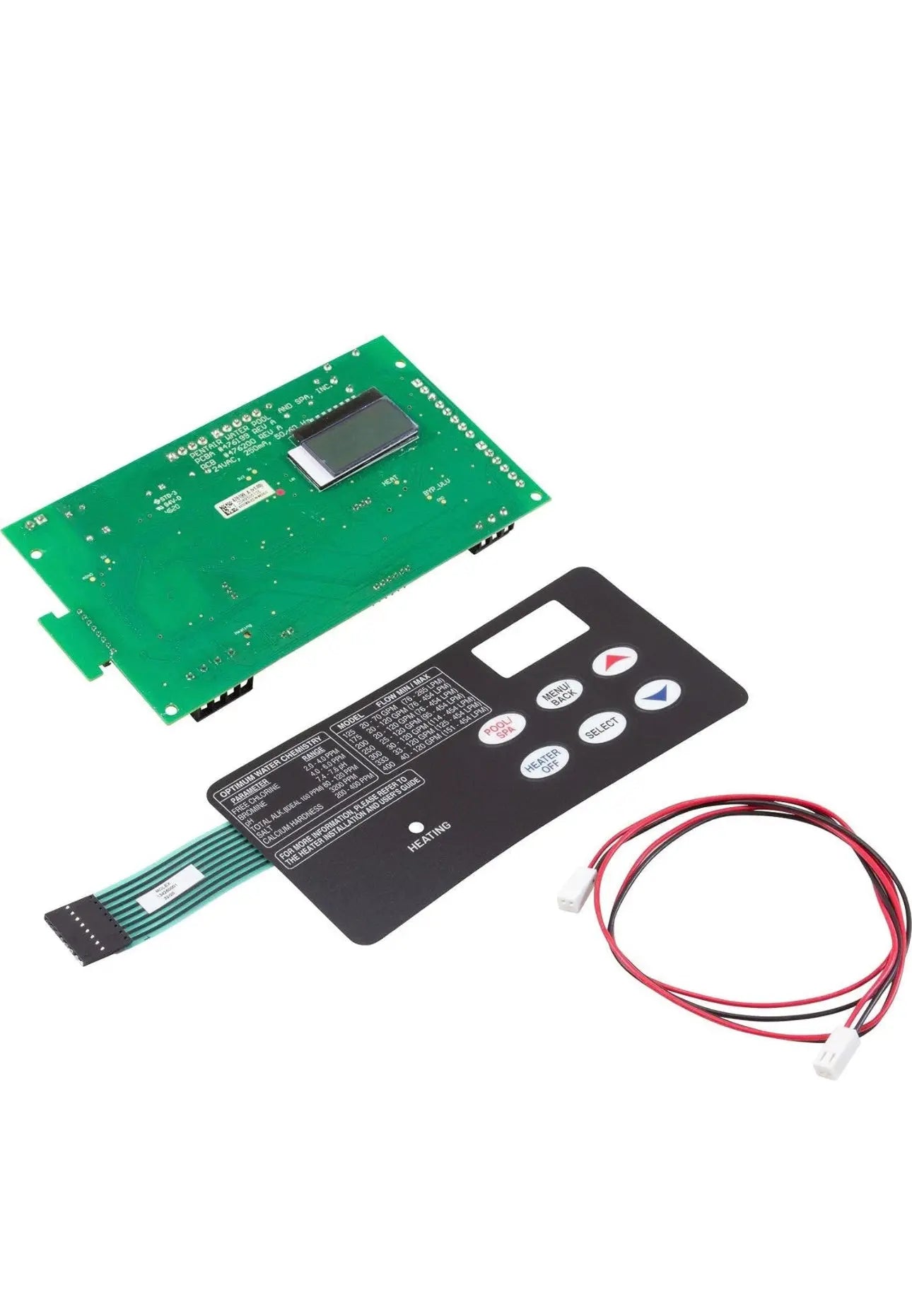 Pentair 461105 control board with 6-button keypad for MasterTemp pool heaters