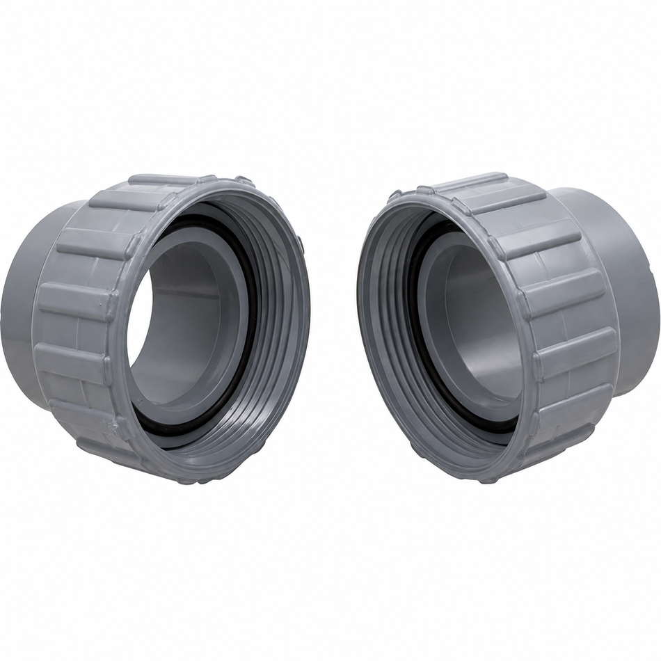 Raypak | 018155F | Water Unions & O-Ring Kit for Crosswind Heaters
