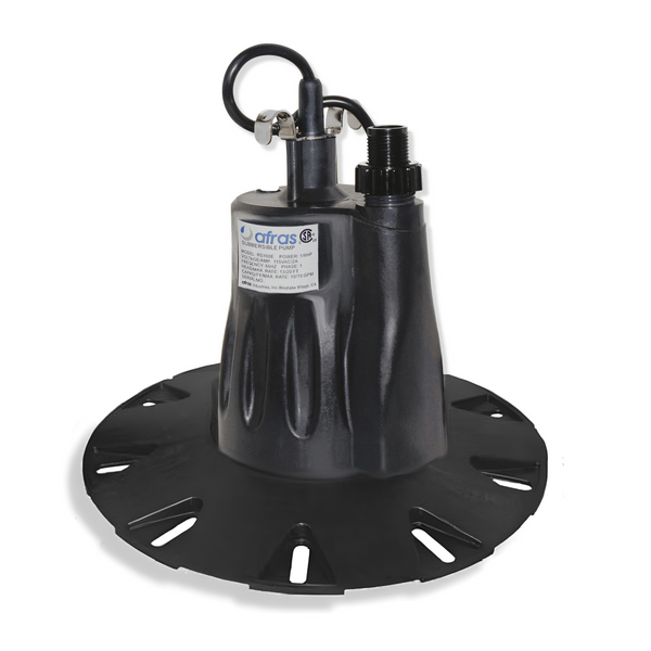 Afras ‎10101PA RS100 PRO 1/6HP Submersible High Efficiency Pump with Automatic Float Switch and Stabilizer Base