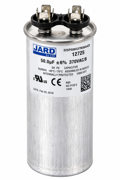 Super-Pro | 12725 | 50 MFD 370V Round Run Capacitor