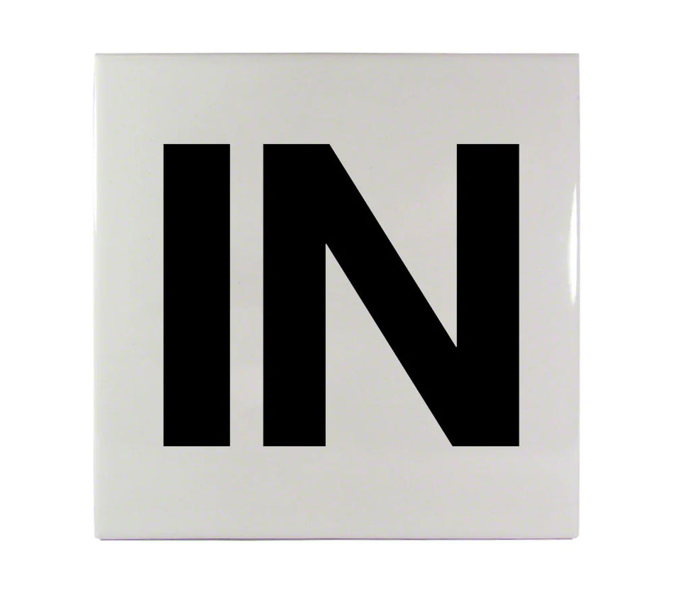 Inlays | C623505 | Skid-Resistant Ceramic Tile Deck Depth Marker | 6" x 6", IN AB