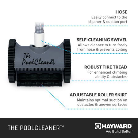 Hayward | W3PVS20GST | The PoolCleaner 2-Wheel Suction Pool Cleaner – Limited Edition Gray, In-Ground Hayward