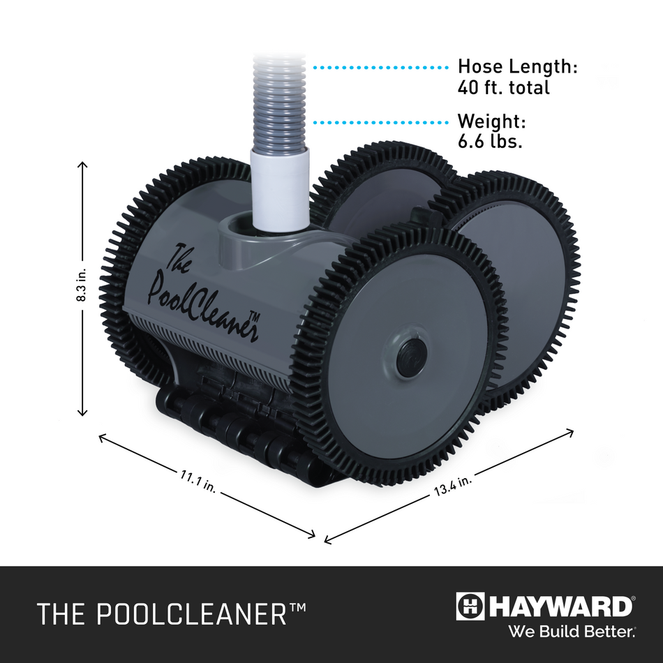 Hayward | W3PVS40GST | The PoolCleaner 4-Wheel Suction Pool Cleaner – Limited Edition Gray, In-Ground Hayward