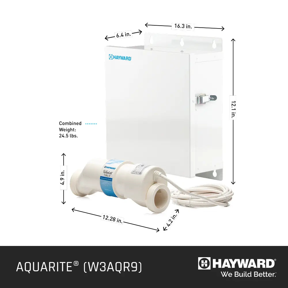 Hayward | W3AQR15 | AquaRite Salt Chlorinator with TurboCell – For Pools up to 40,000 Gallons Hayward