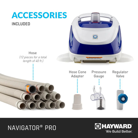 Hayward | W3925ADV | Navigator Pro - Vinyl Turbine Suction Cleaner | Efficient Pool Cleaning Hayward
