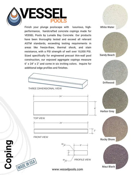 Drift Interior Finish for Vessel Pools – Light Sand, Bright Coastal Water Look AquaTech Pools & Spa