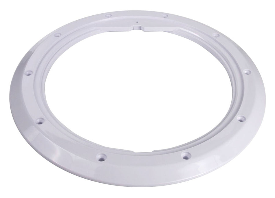 CMP | 25549-200-000 | White Vinyl Pool Front Faceplate Light Frame | Replacement Pool Light Faceplate
