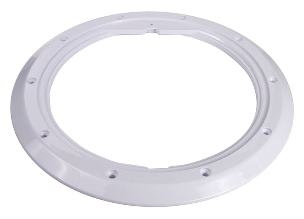 CMP | 25549-200-000 | White Vinyl Pool Front Faceplate Light Frame | Replacement Pool Light Faceplate