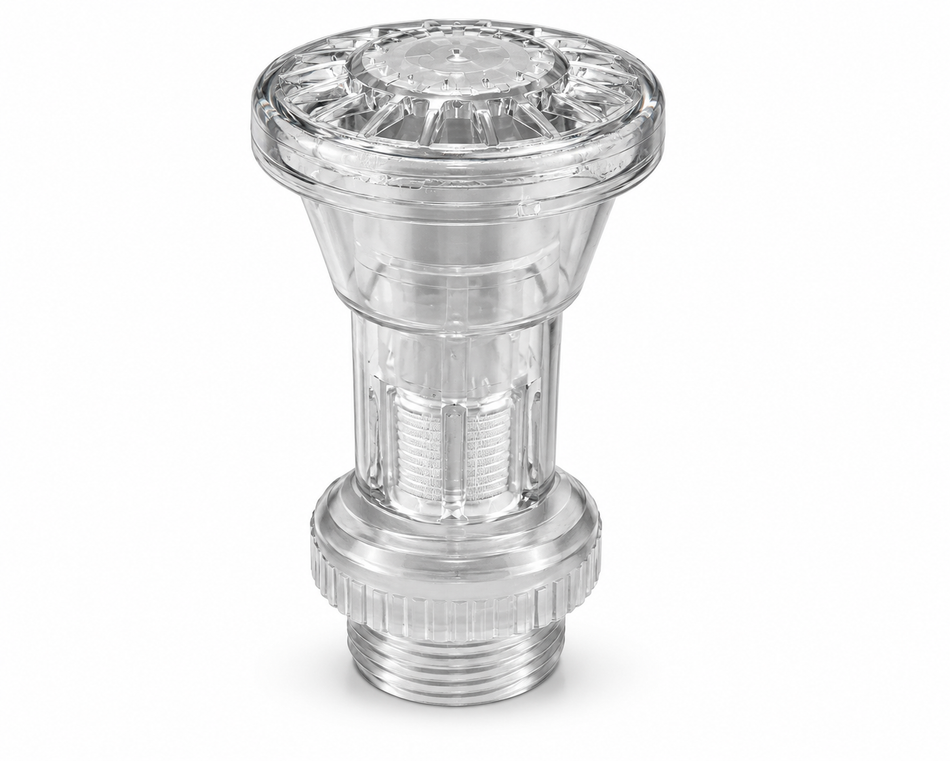 Super-Pro | 25565-009-000 | Clear 3-Tier Pool Fountain | Eyeball and Nipple Included