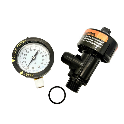 Appaetech Industries | 777055 | Pentair Style Air Release Valve with Pool Filter Pressure Gauge