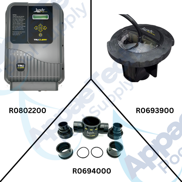 Jandy TRUCLEAR11K Replacement - R0802200 Powerpack Assembly + R0694000 TruClear Housing + R0693900 TruClear Salt Cell Assembly