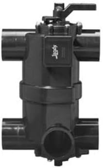 Jandy | 8034J | NeverLube 2" Black 2-in-1 Backwash Valve with Unions | DEL Series Filter Valve