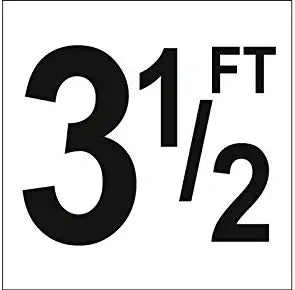 Inlays | C620035 | Skid-Resistant Ceramic Tile Deck Depth Marker | 6" x 6", 3.5 FT