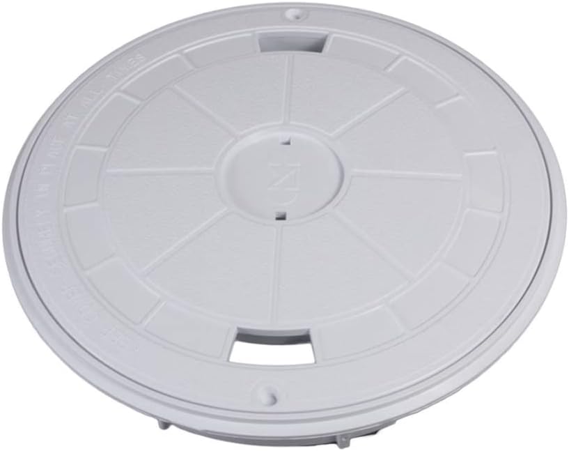 CMP | 25544-901-000 | Gray Round Skimmer Cover and Collar | Replacement Pool Skimmer Lid Assembly