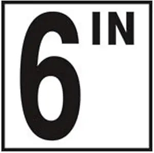 Inlays | CC620506 | Skid-Resistant Ceramic Tile Deck Depth Marker | 6