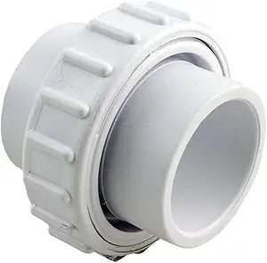 Super-Pro | 21049-150-000 | Self-Aligning Inline Union | 1.5" Socket, White PVC