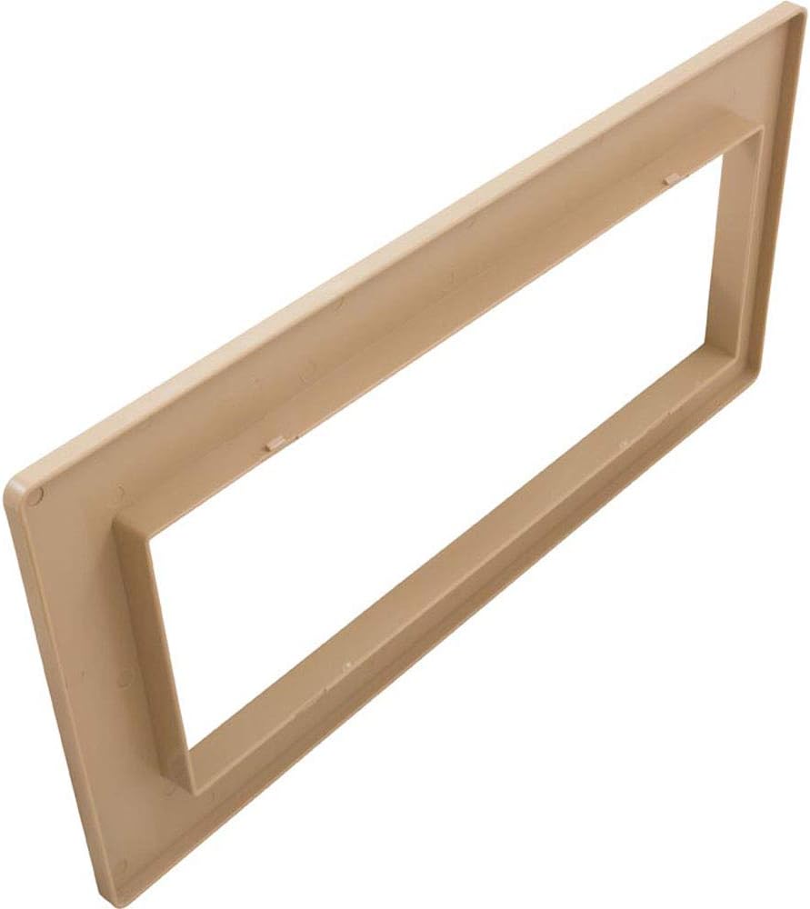 CMP | 25541-039-020 | 5-3/8" x 15" Tan Wide Mouth Skimmer Faceplate Cover | Replacement Vinyl Pool Skimmer Faceplate