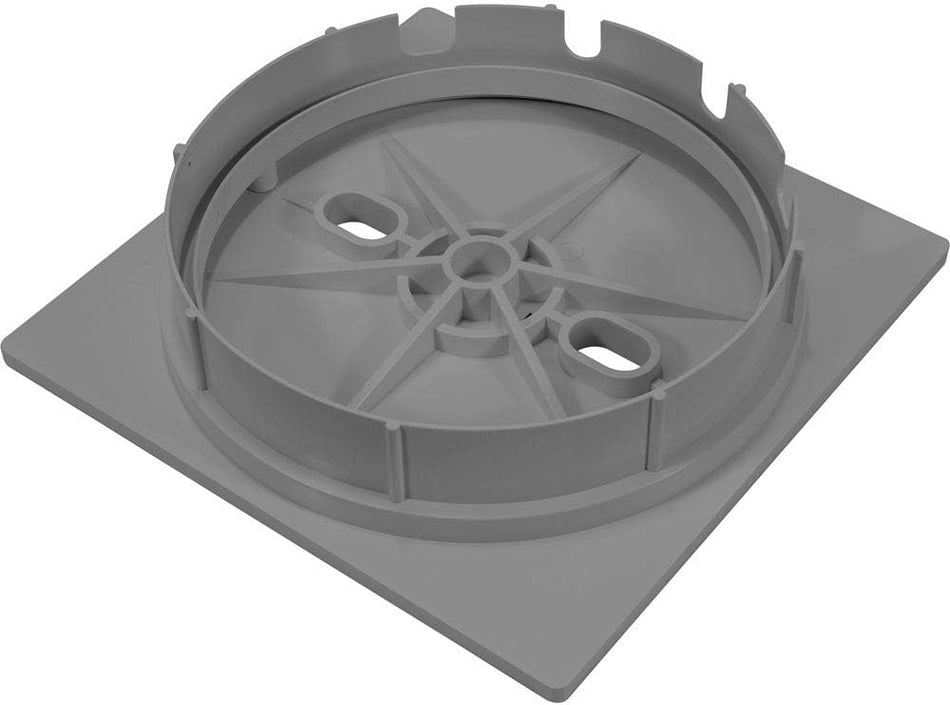 Super-Pro | 25538-901-000 | Square Gray Skimmer Cover and Collar | Replacement Pool Skimmer Lid Assembly