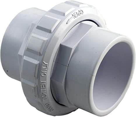 Super-Pro | 21053-150-000 | Flush Union | 1.5" Socket, White PVC