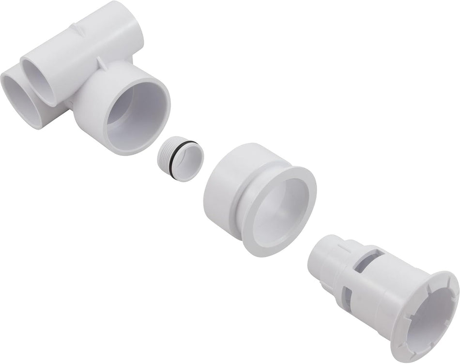 CMP | 25580-000-090 | 2.5" White Niche Jet Body Assembly Part | Replacement Pool Jet Body Component