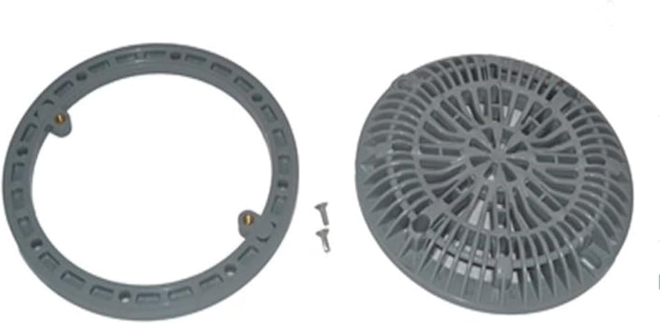 CMP | 25548-069-000 | 8" Dark Blue Round Anti-Vortex Main Drain Frame and Grate | Replacement Pool Drain Cover