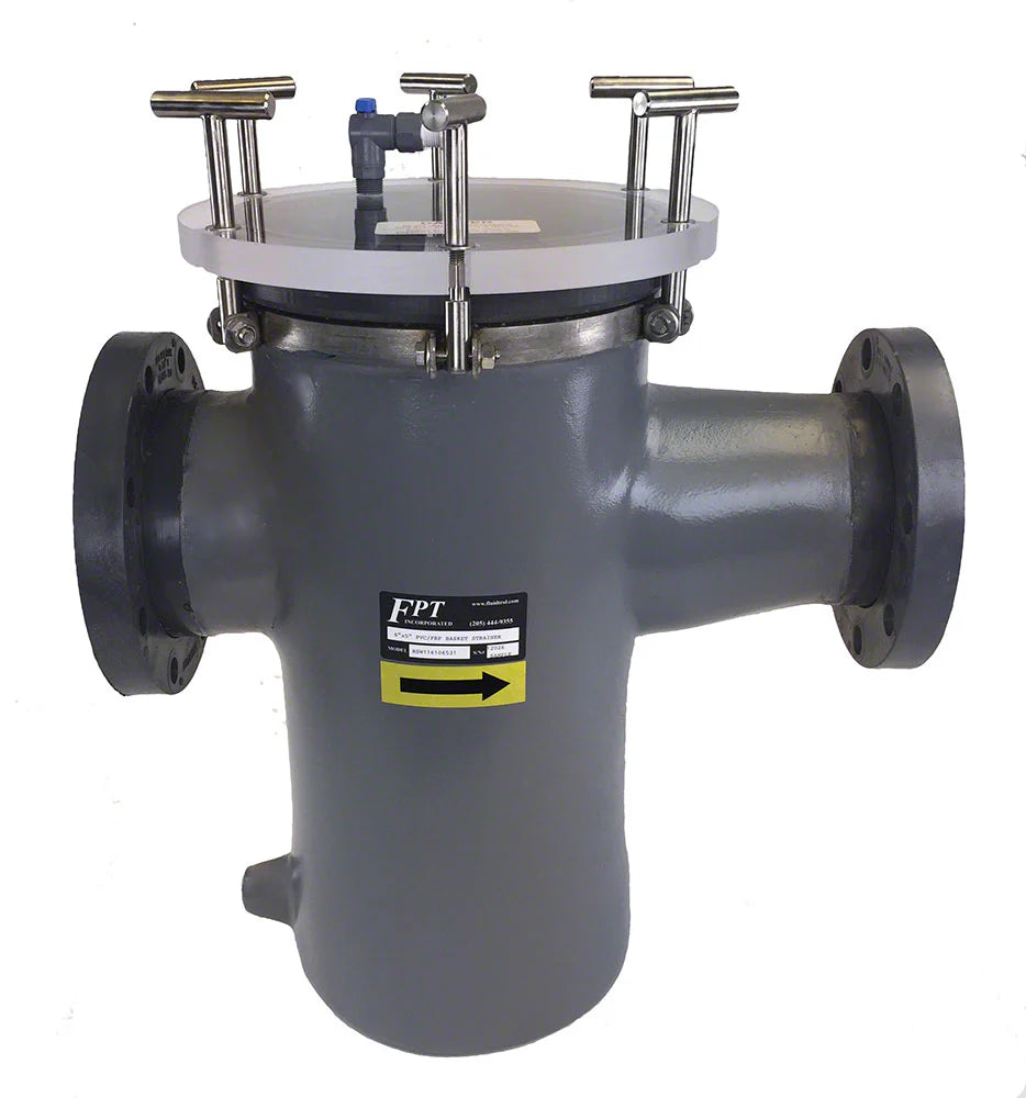 Fluidtrol | RSW116106331 | Flanged FRP/PVC Strainer | 6" x 3", Stainless Steel Basket