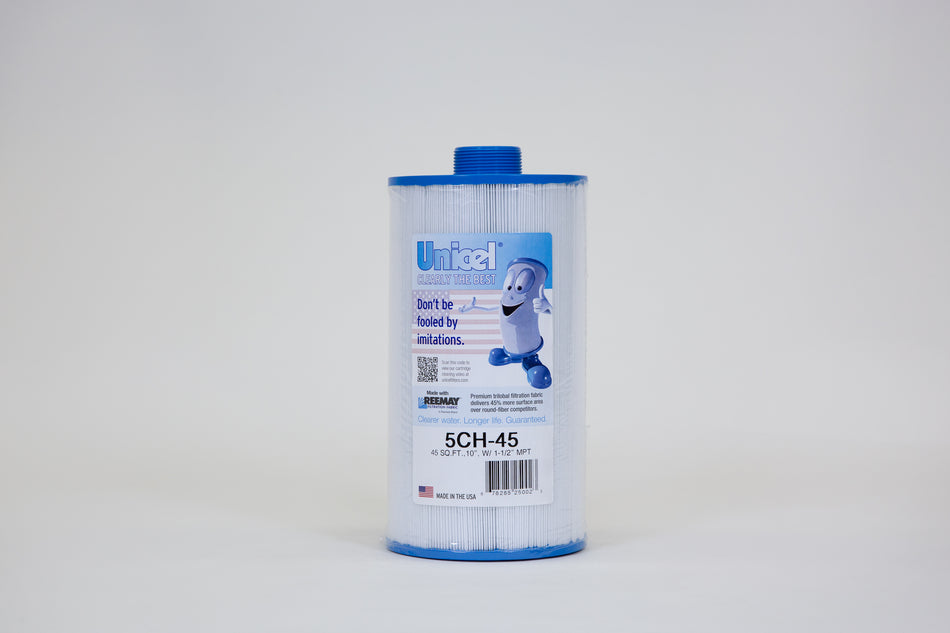 Unicel | 5CH-45 | Cartridge Filter – 45 Sq. Ft., 10" Length, 1-1/2" MPT Threaded Fitting