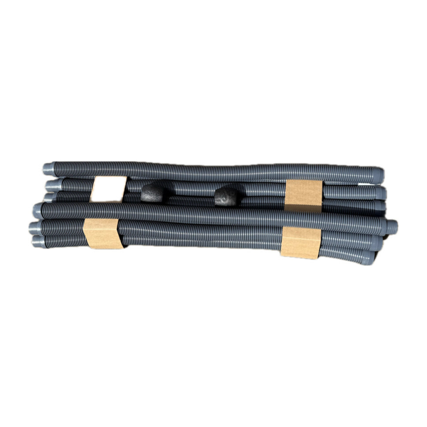 40FT Pool Cleaner Hose Kit with Floats – 11 Hoses + 1 Leader Hose – Suction Side Pool Vacuum Hose Replacement for TracVac, Gray