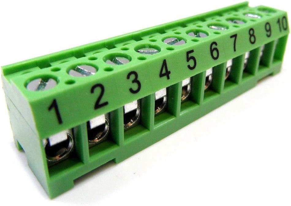 Jandy | 6610+ | Green 10-Pin Terminal Bar Connector | Pool Automation Wiring Connector