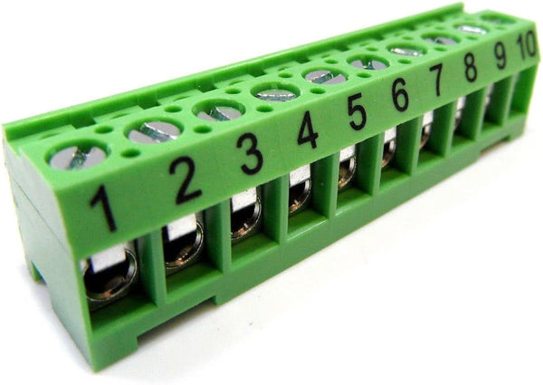 Jandy | 6610+ | Green 10-Pin Terminal Bar Connector | Pool Automation Wiring Connector