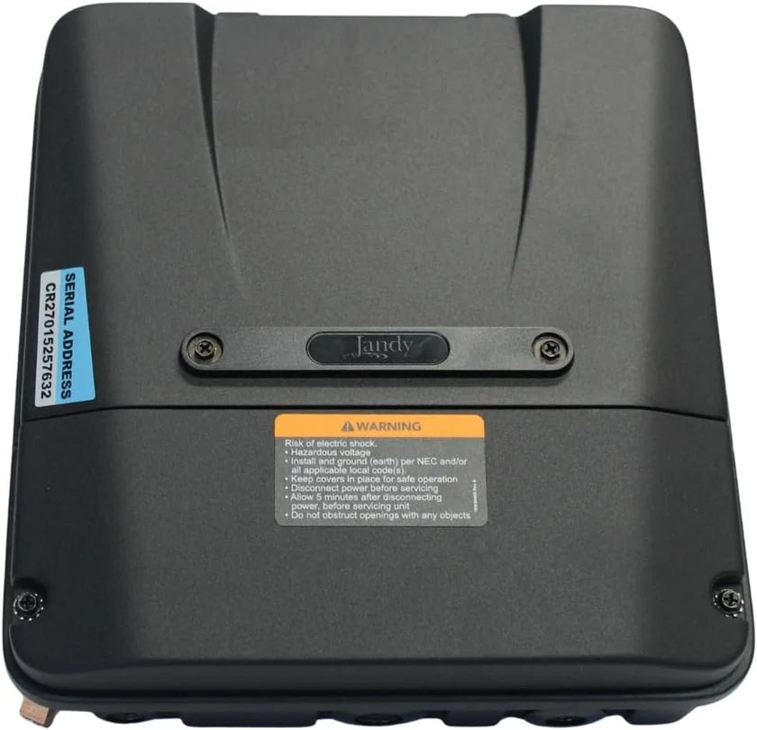 Jandy R0974400 variable speed drive for 2.7 HP DV2A VS FloPro pump, front cover with Jandy badge and electrical warning label