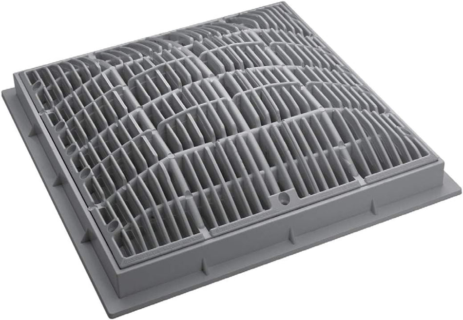 Waterway | SG6404727V | 12" x 12" Gray Anti-Vortex Main Drain Frame & Grate