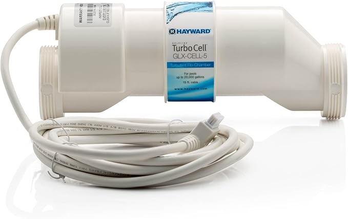 Hayward | W3GLX-CELL-5 | TurboCell Salt Chlorination Cell – 15' Cord, Up to 20,000 Gal Hayward