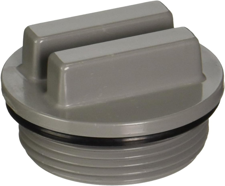 CMP | 25543-001-000 | 1.5" MPT Gray Pool Plug with O-Ring | Replacement Pool Winterizing Plug