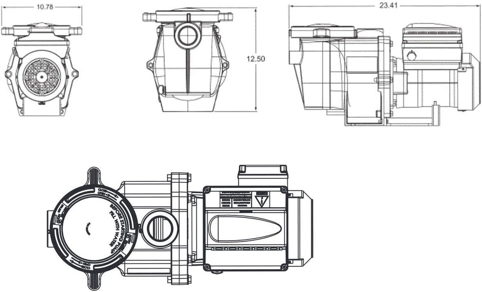 Pentair 011018 IntelliFlo Variable Speed High Performance Pool Pump, 3 Horsepower, 230 Volt, 1 Phase.