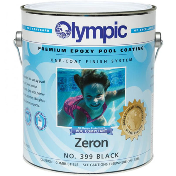 Olympic No. 399 Black Zeron Heavy Duty One Coat Epoxy Olympic Zeron Epoxy Paint Kit Black / 1 Gallon & 1 Quart