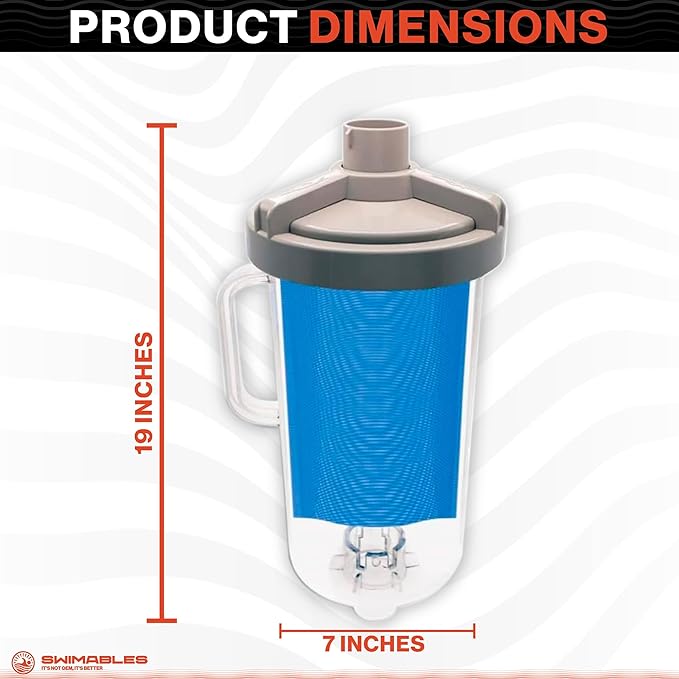 Swimables | SW-10-531 | Large Capacity Leaf Canister with Heavy Duty Basket – Premium Pool Cleaner Accessory