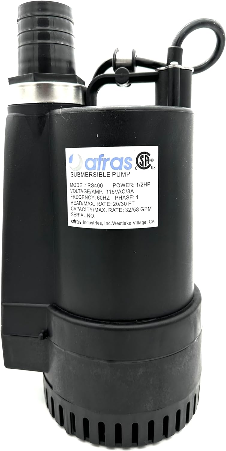 Afras 777017.  Water Pump 1/2HP 3500GPH. 21ft code