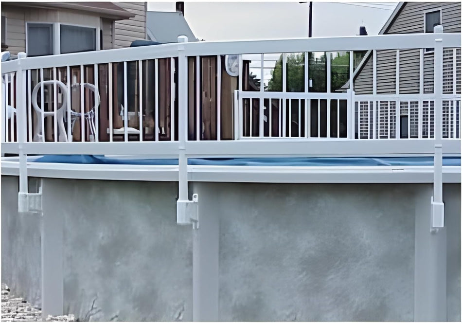 VWC | A24P8-W | Premium 24" Above-Ground Pool Fence Kit A – 8-Section Base Kit, White