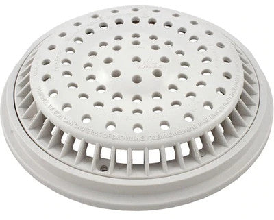 Waterway | SG6402310VC | 8" Round White Anti-Vortex Main Drain Frame & Grate