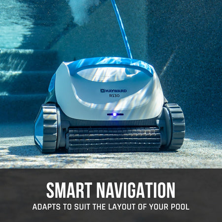 Hayward | W3RCH431CU | R130 Robotic Cleaner - Dual Scrubbing Brushes, Tangle-Free Cable, Top Load Easy Clean Basket, Smart Navigation, Fine/Ultra Fine Filters for In-Ground Pools up to 50ft Hayward