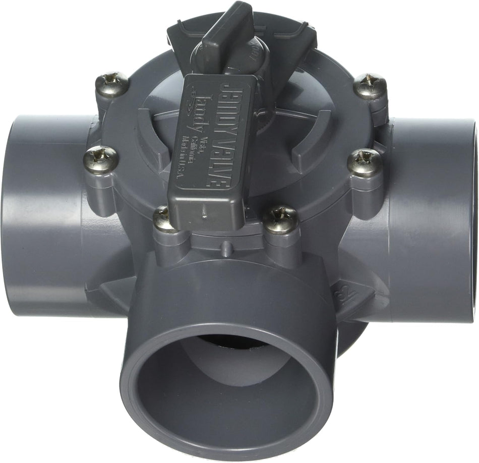 Jandy | 2717 | Positive Seal 3-Port Valve | 2"–2.5", Gray PVC