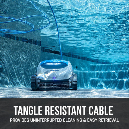 Hayward | W3RCH431CU | R130 Robotic Cleaner - Dual Scrubbing Brushes, Tangle-Free Cable, Top Load Easy Clean Basket, Smart Navigation, Fine/Ultra Fine Filters for In-Ground Pools up to 50ft Hayward