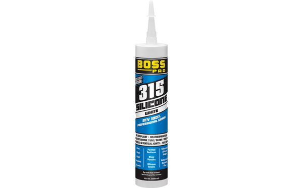 Boss Pro | 31580 | 8 oz / 236 mL Clear 315 100% RTV Silicone Sealant