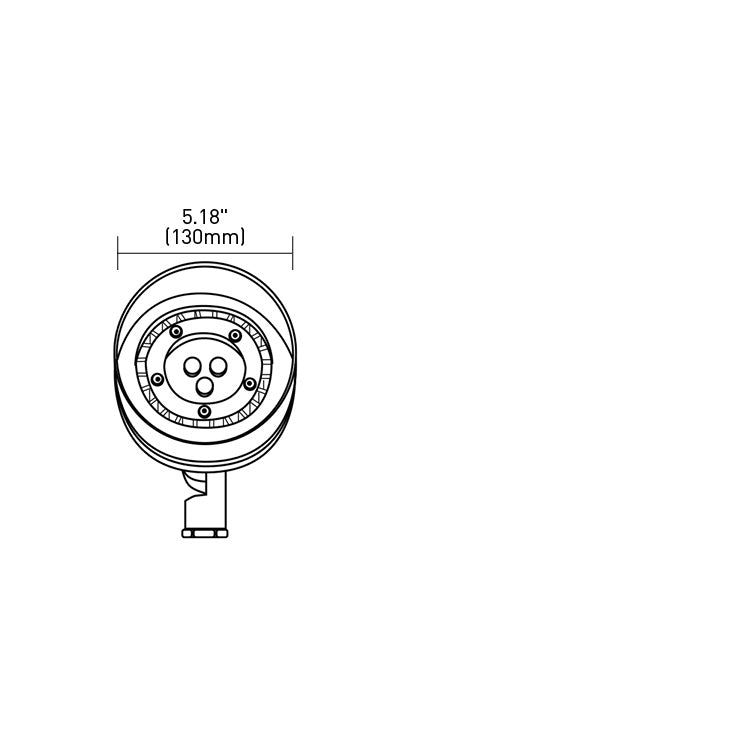 Sollos | 999995 | Par36 Flood Light 5" Round - 12V - Textured Bronze-Fixture Only (7-10 day lead time) Sollos