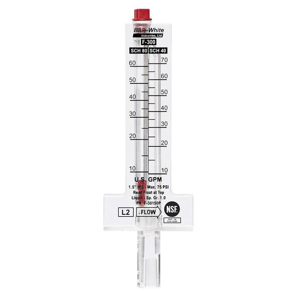 Mullarkey F30150P Blue-White F300 Flowmeter for 1-1/2