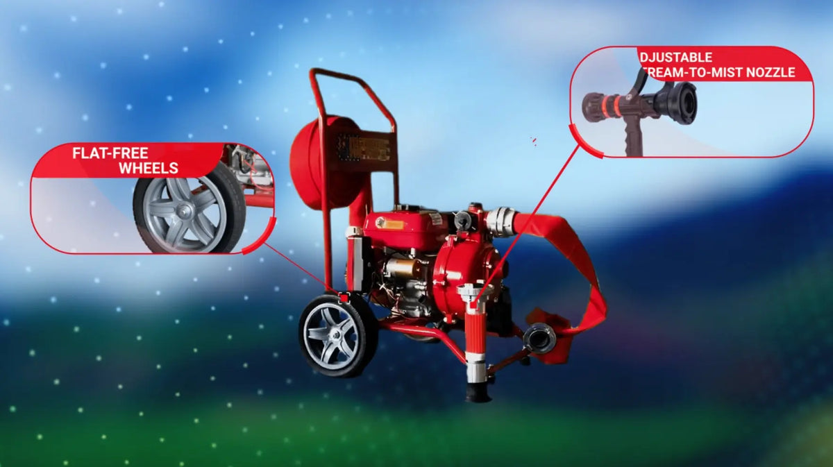 Firefighter Pool Pump | Gas-Powered Emergency Pool & Fire Protection Pump | 7.5 HP Complete Kit Fire Fighter Pool Pump