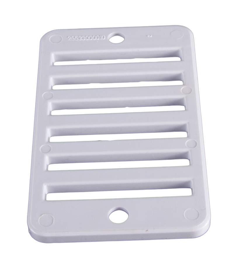 CMP 25533-000-010 Rectangular Grate w/ Screws, White