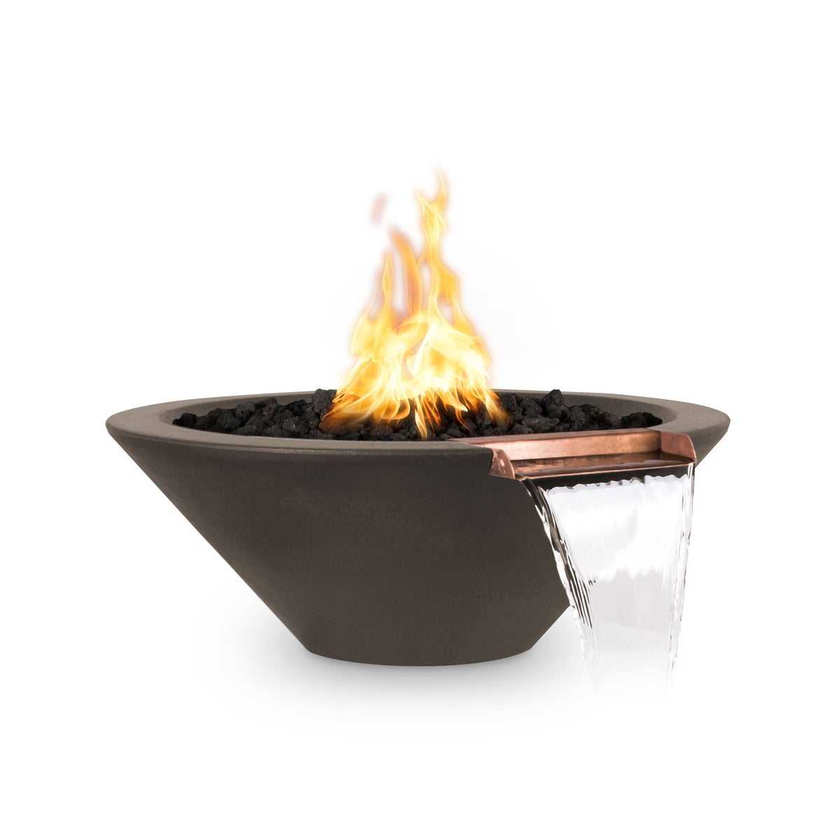 The Outdoor Plus | Cazo Fire & Water Bowl | GFRC Concrete – 24”, 31”, 36”, 48” | Multiple Color Options | Liquid Propane The Outdoor Plus